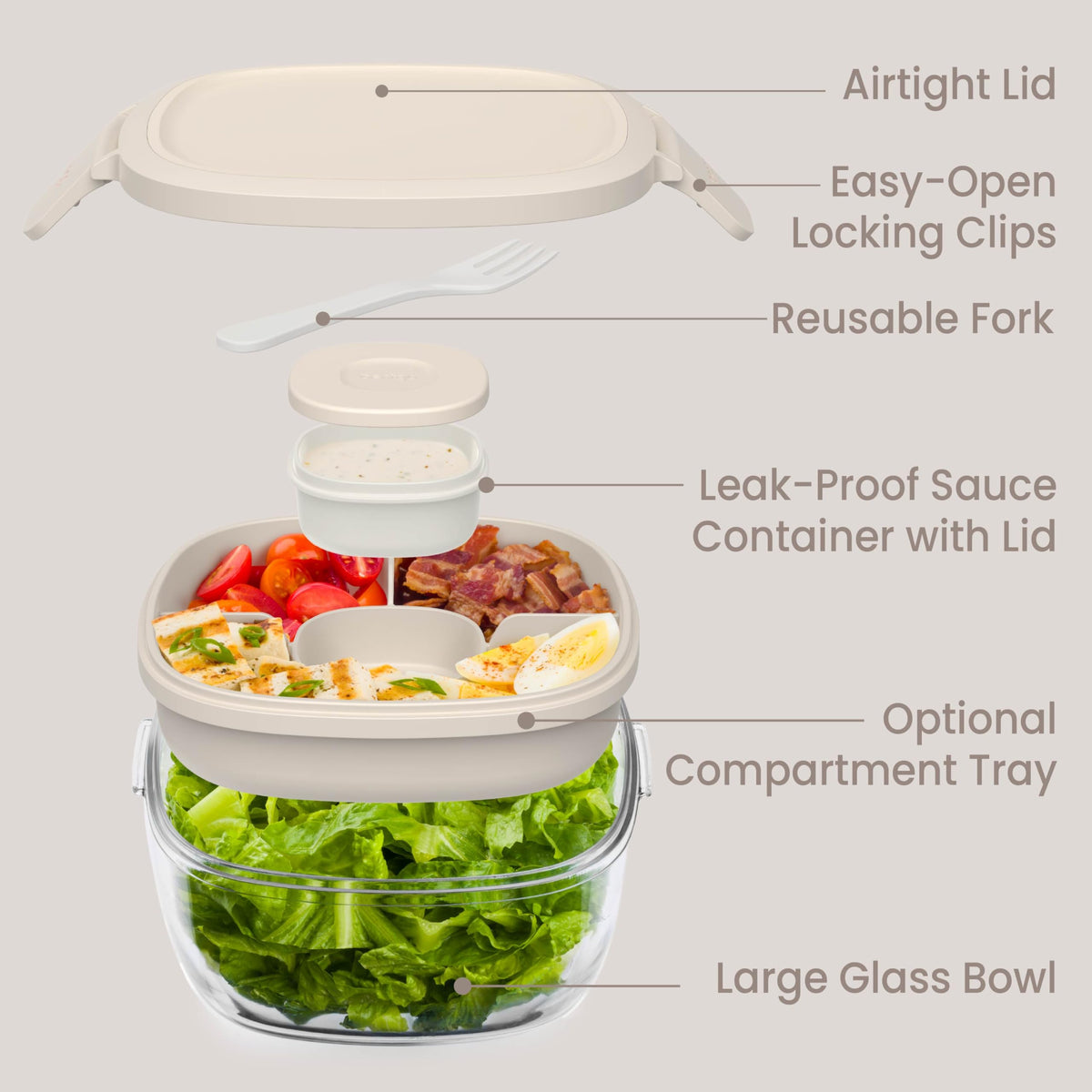 Bentgo reusable fork included for on-the-go eating.