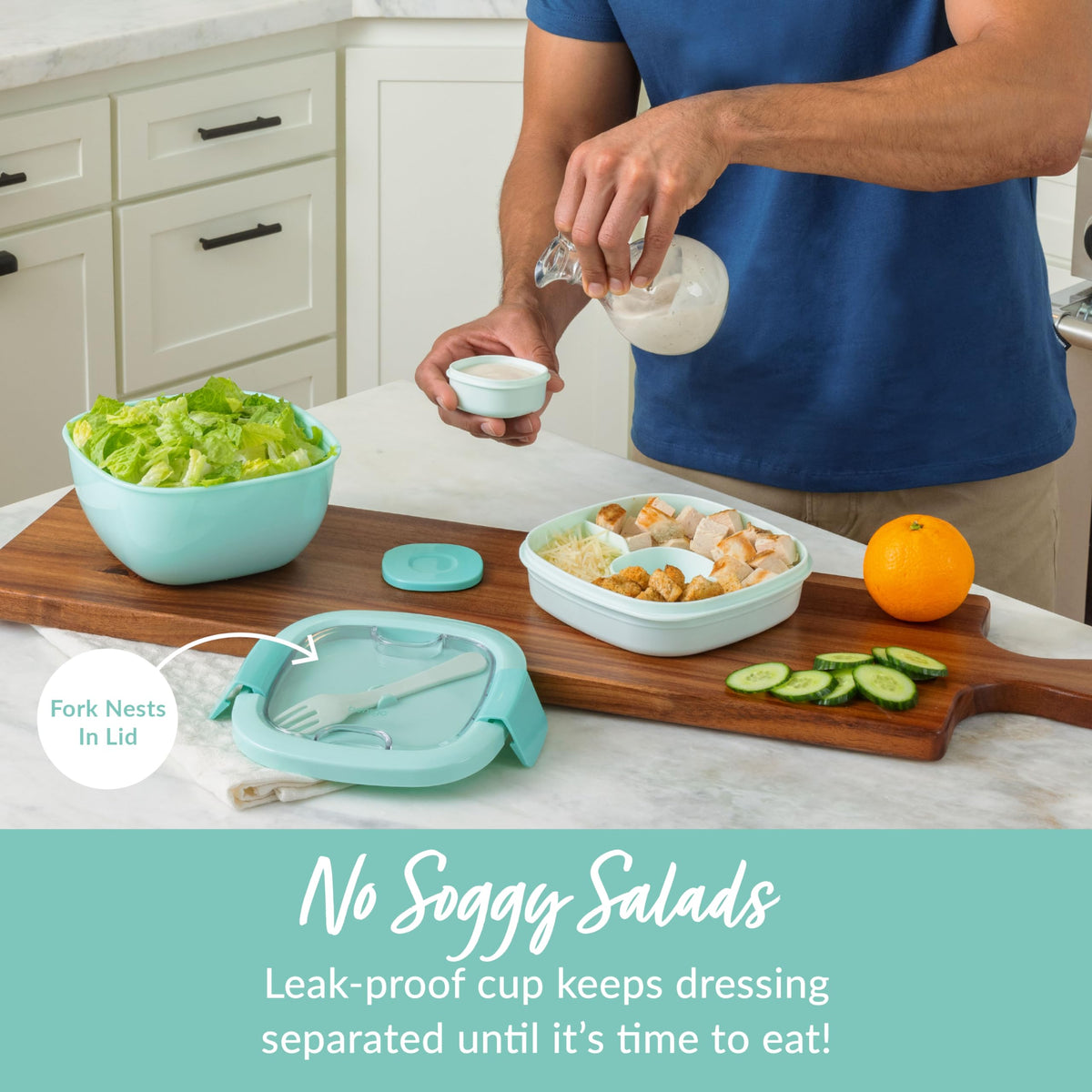 Bentgo reusable fork included for convenient on-the-go eating