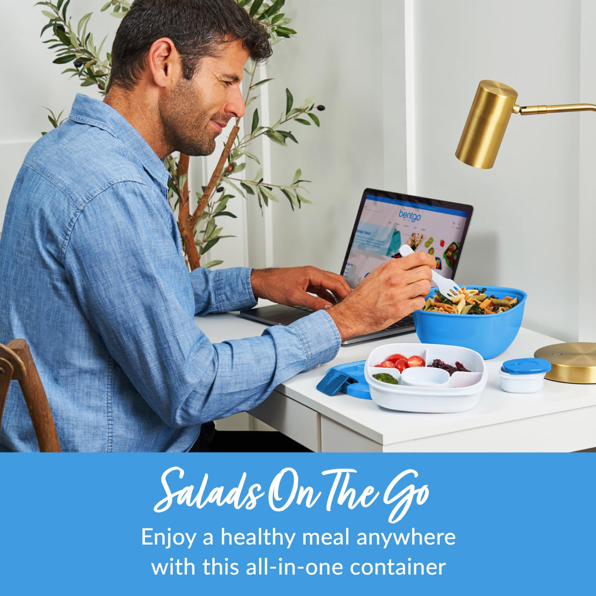Bentgo four-compartment toppings tray for organized toppings