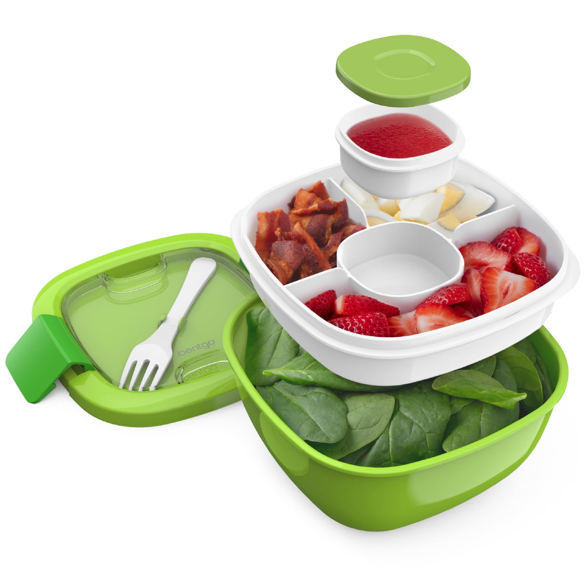 Bentgo salad container 54oz bowl shows large capacity for on-the-go meal prep