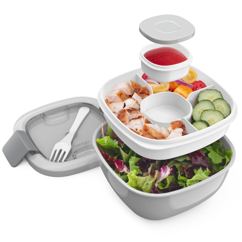 Bentgo salad container with 54 oz bowl keeps meals organized for easy lunch prep