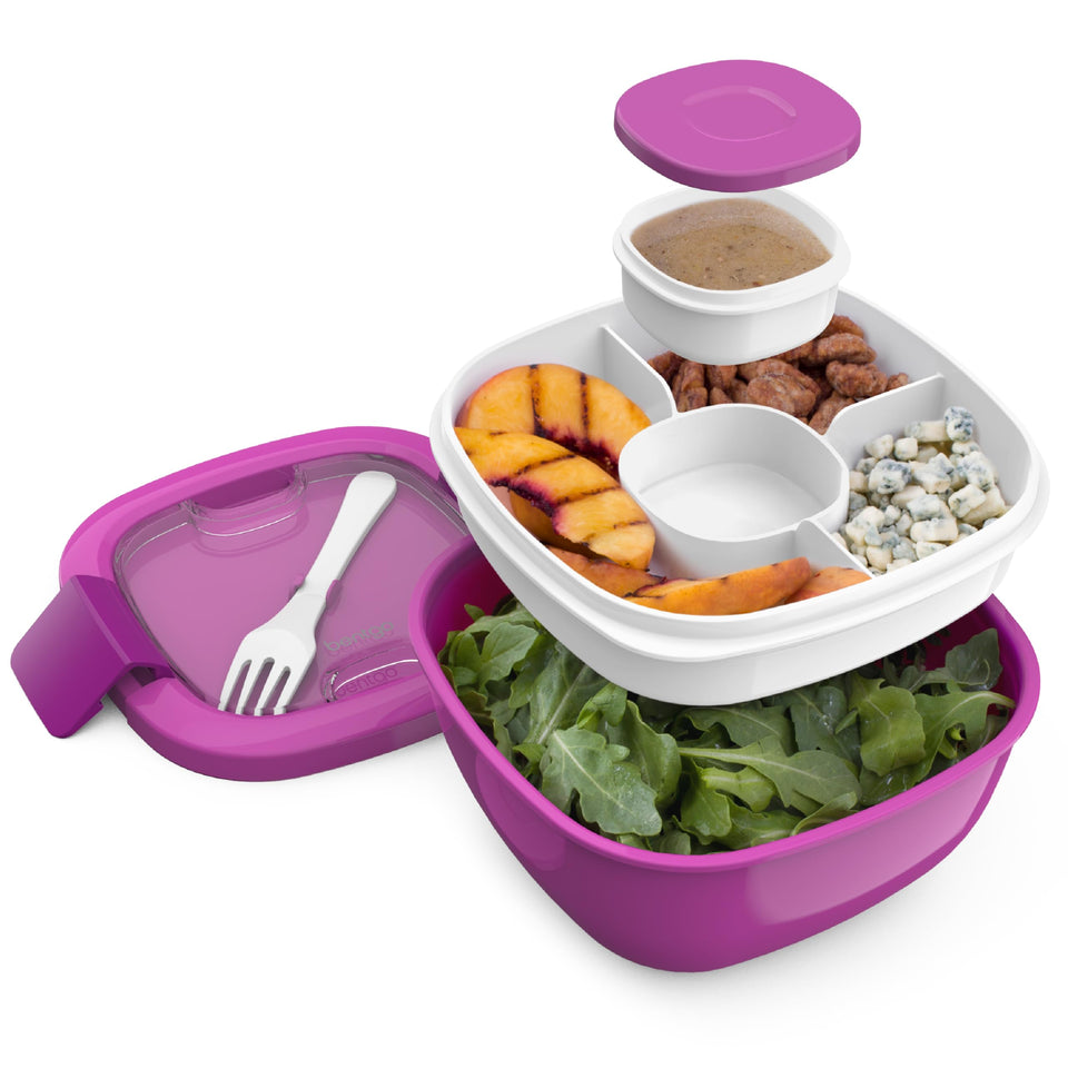 Bentgo salad container with a 6-8 cup bowl keeps meals organized and fresh