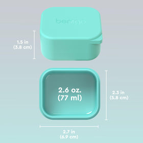 2.6 oz capacity suited for ranch, hummus, yogurt, or fruit snacks with Bentgo Sidekicks.