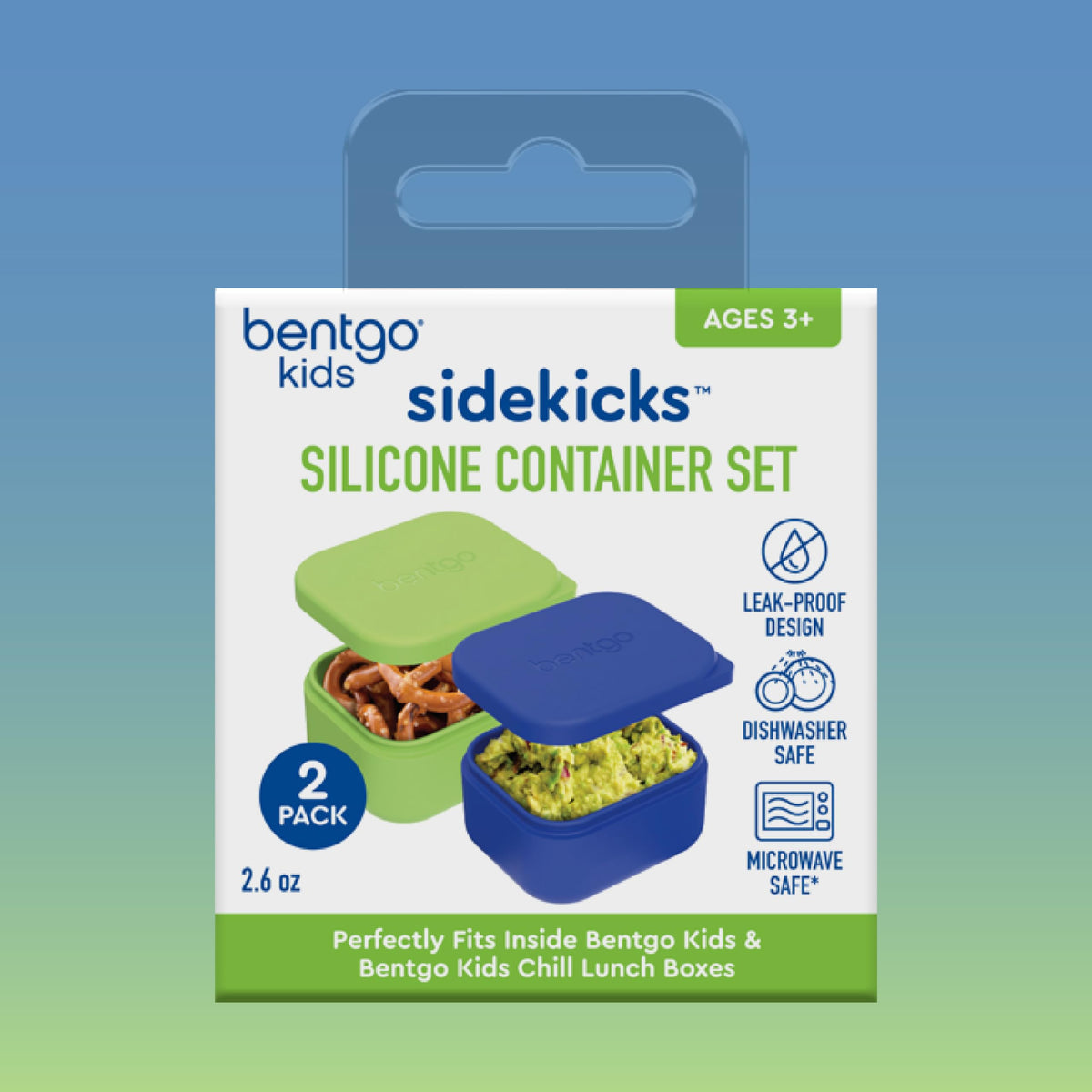 Dishwasher-safe Sidekicks provide easy cleanup after school lunches