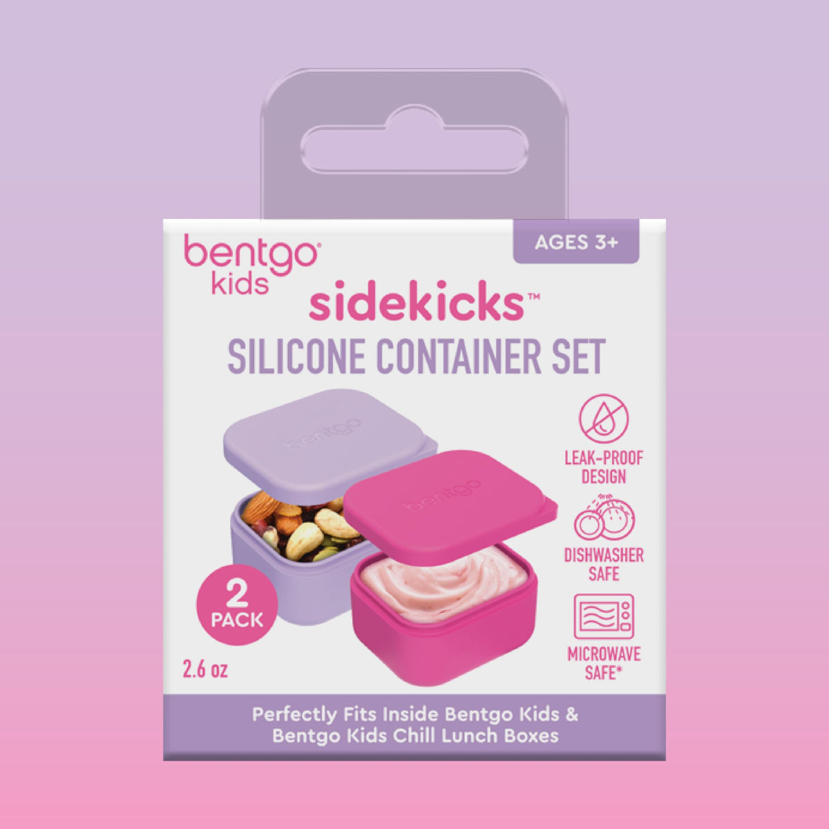 Bentgo Sidekicks easy to clean silicone for busy families and dishwashers.