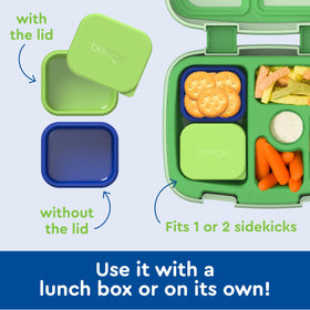 Fits Bentgo Kids and Chill boxes for organized dips and snacks
