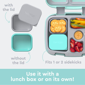 Bentgo Sidekicks inside a Bentgo Chill lunch box showing leak-proof storage.