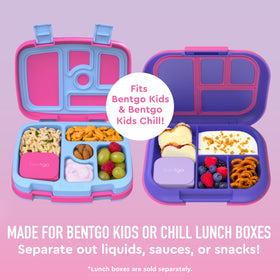 Bentgo Sidekicks leakproof lid prevents spills during portable lunches.