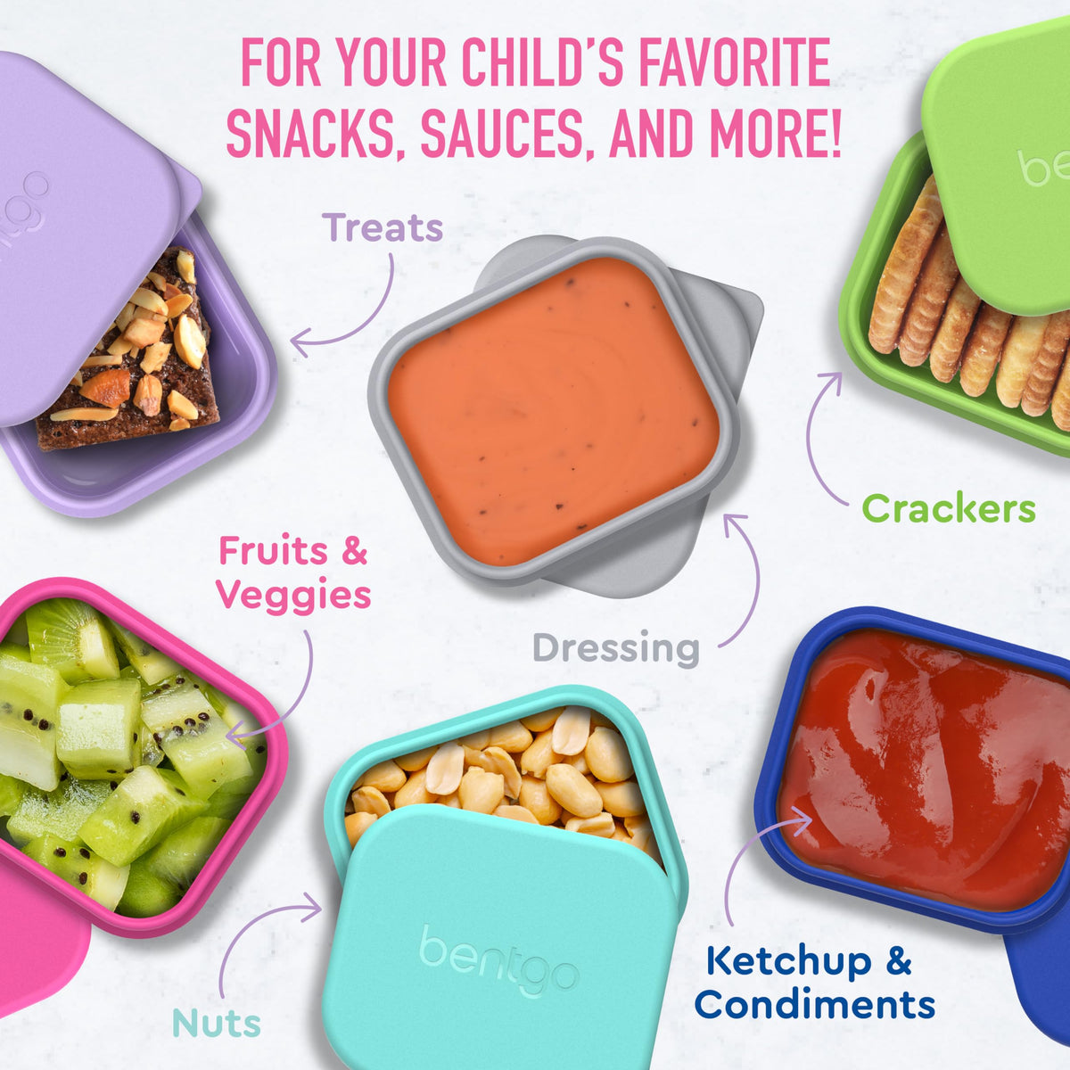 Bentgo Sidekicks silicone cups are microwave-safe and BPA-free for quick reheats.