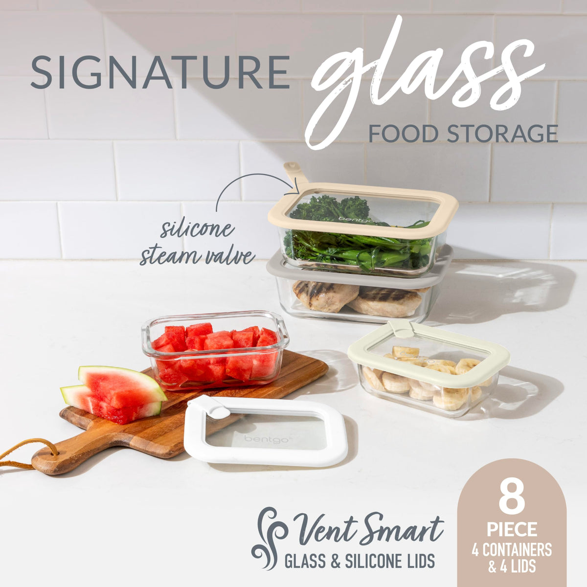 Bentgo Signature borosilicate glass containers are durable and clear for meal prep.