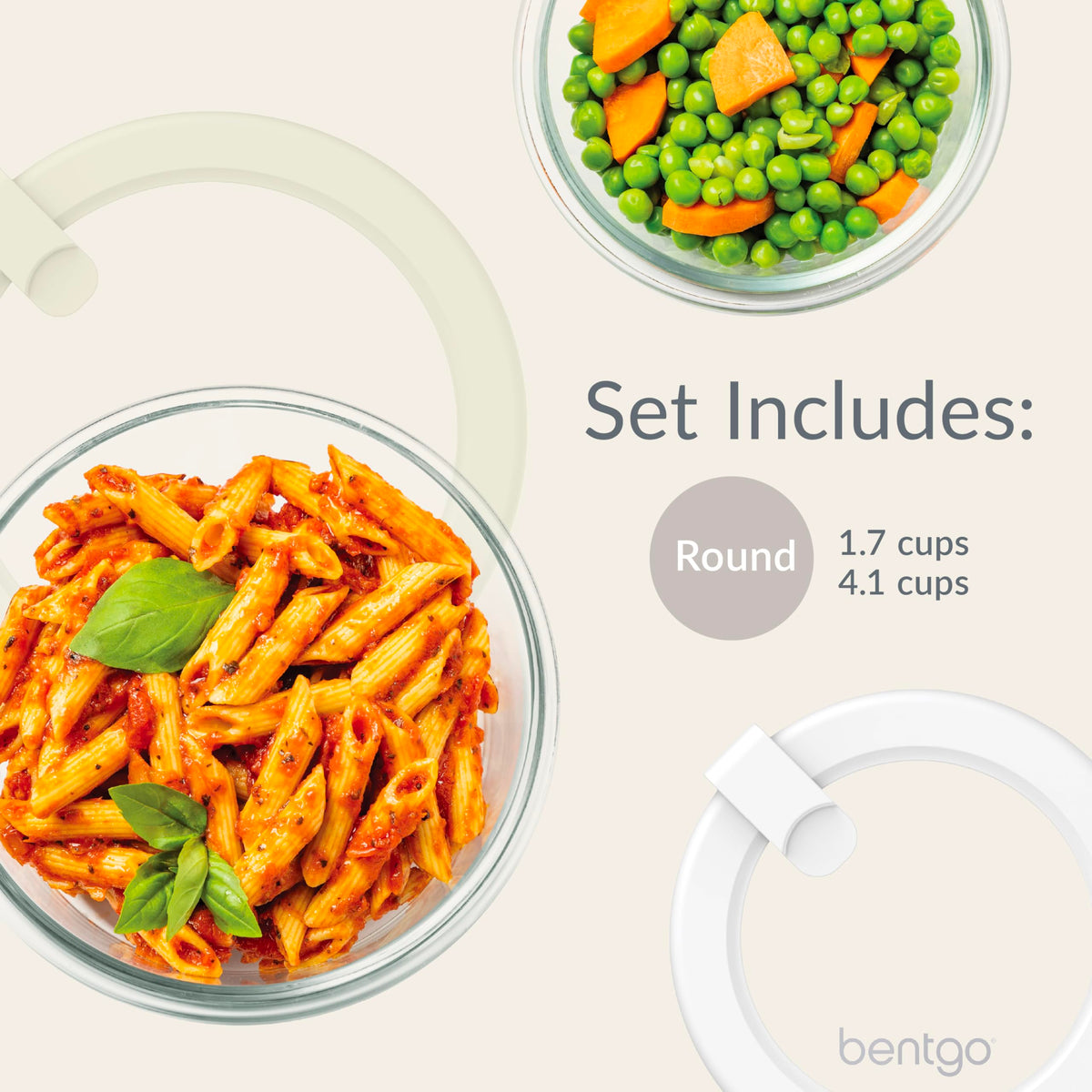 Bentgo crystal-clear glass lids show contents for quick meal planning.