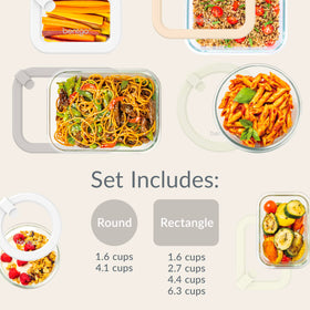 Bentgo Signature extra-large rectangle glass container stores bulk ingredients