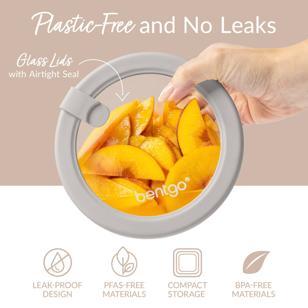 Bentgo Signature plastic-free, PFAS-free design shown in a clean kitchen scene.