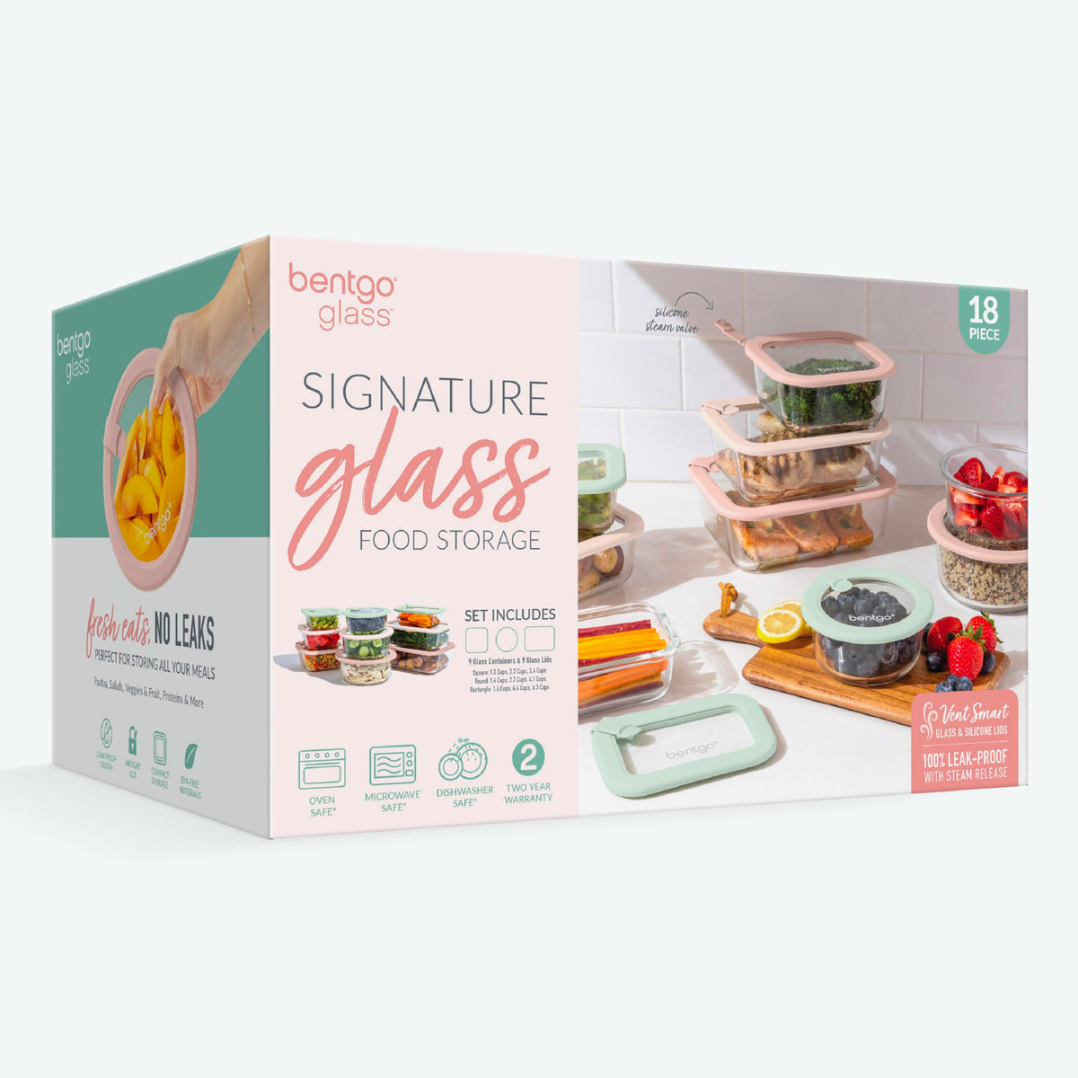 Bentgo Signature assorted sizes cover meal prep, leftovers, and snacks.