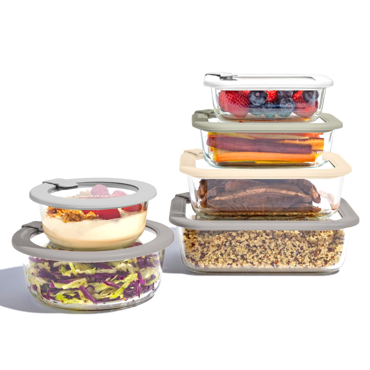 Bentgo Signature small rectangle glass container keeps portions fresh for meal prep