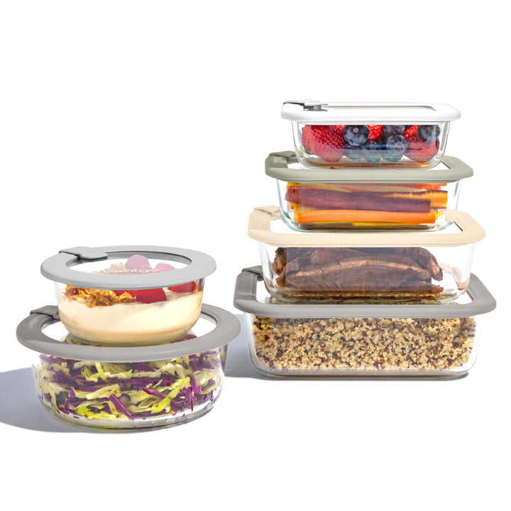 Bentgo Signature small rectangle glass container keeps portions fresh for meal prep