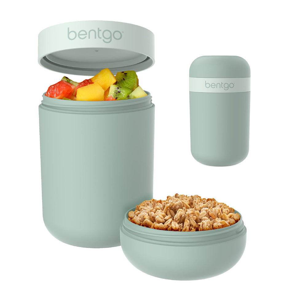 Bentgo Snack Cup mint green with leak-proof lid for mess-free snacking on the go