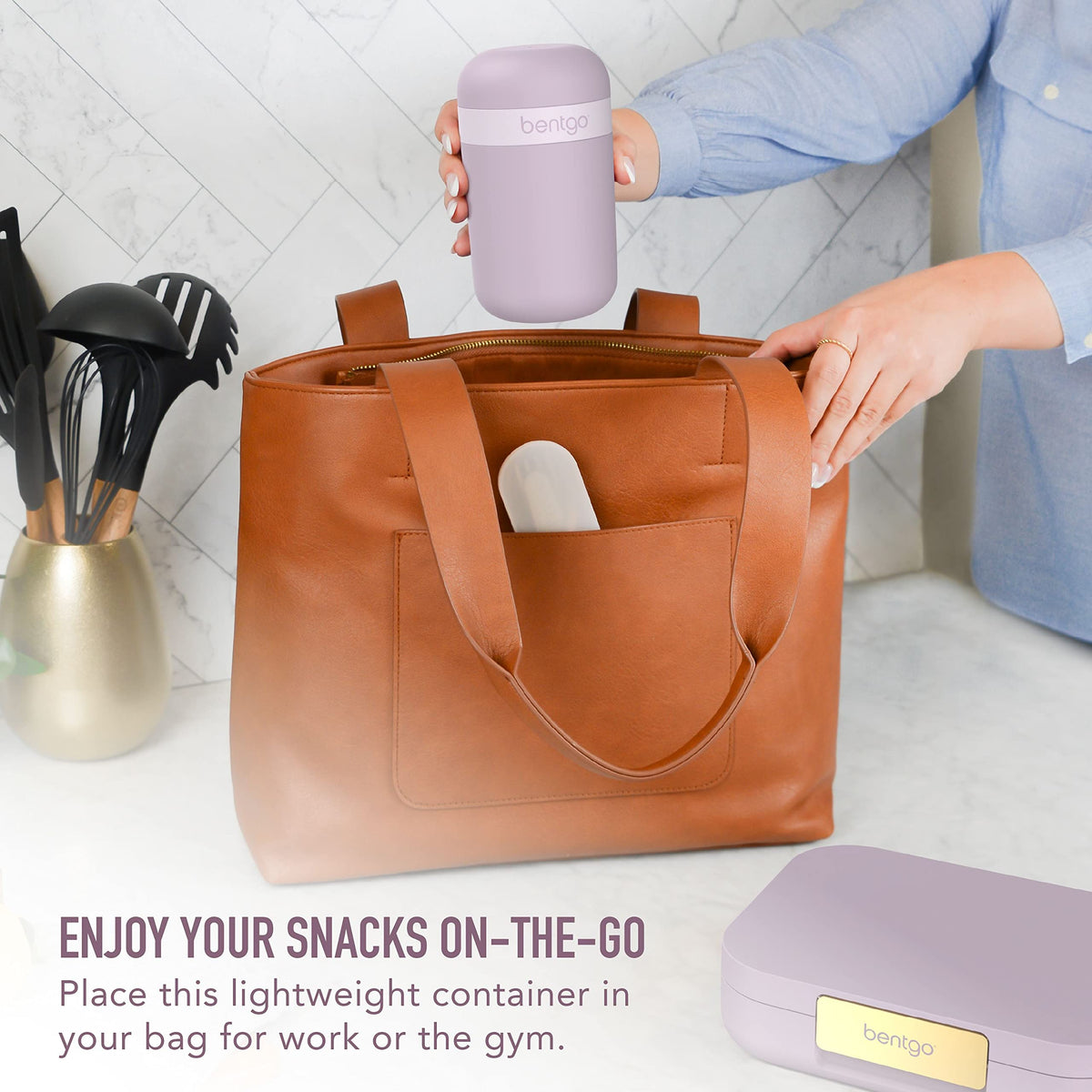 Bentgo Snack Cup with toppings compartment for customizable snacks.