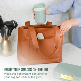 Bentgo Snack Cup toppings compartment keeps mix-ins separate for fresh snacking