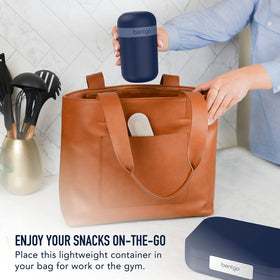 Bentgo Snack Cup with toppings compartment ideal for yogurt parfaits.