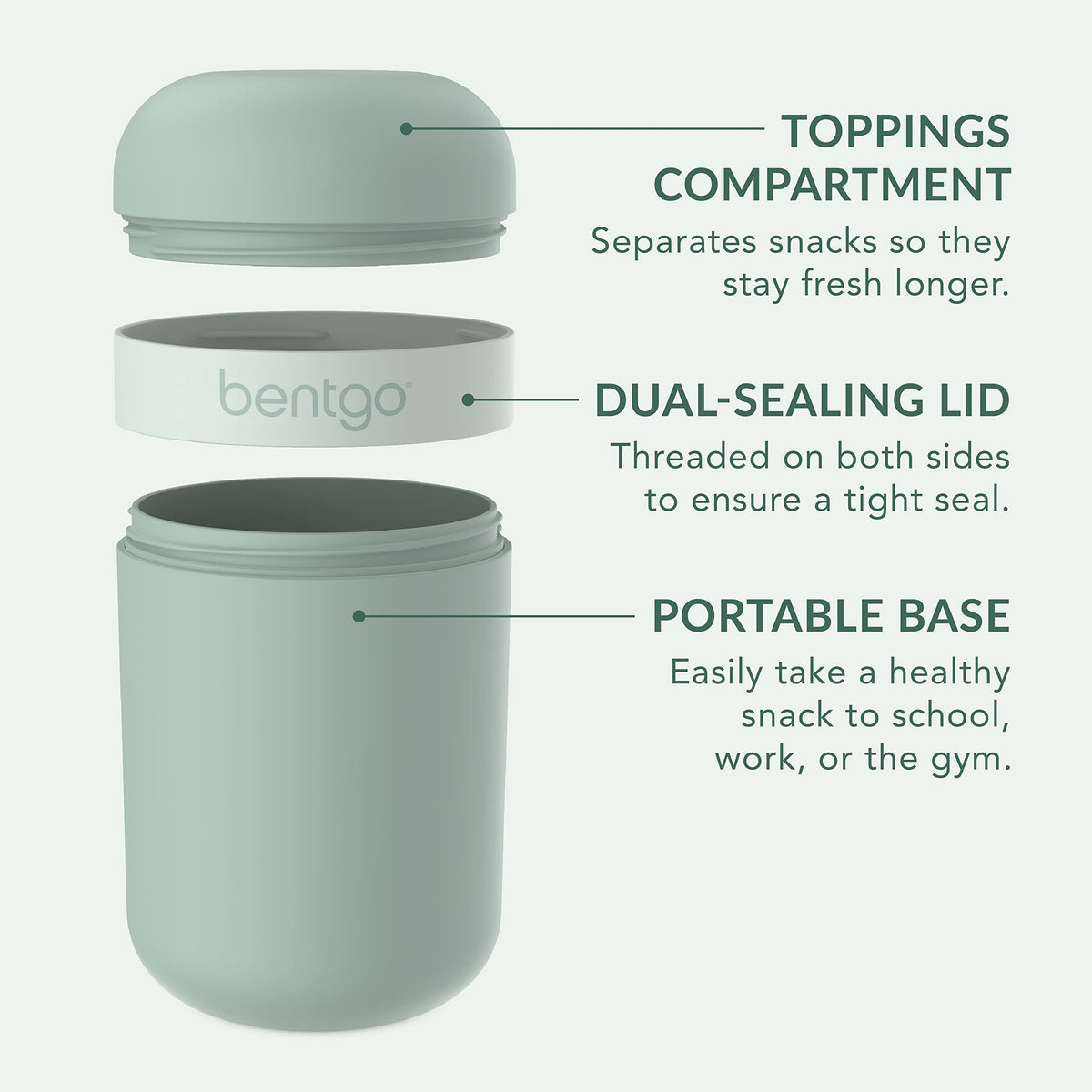 Bentgo Snack Cup yogurt parfait setup enables quick, layered treats
