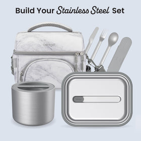 Bentgo on-the-go image demonstrates convenient meals at work or gym.