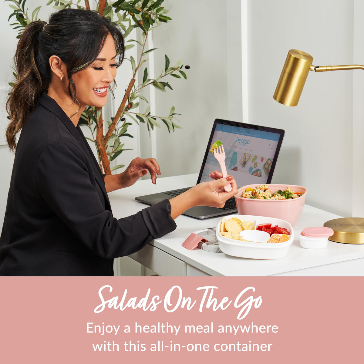 Bentgo toppings tray with four compartments for customizable meals.