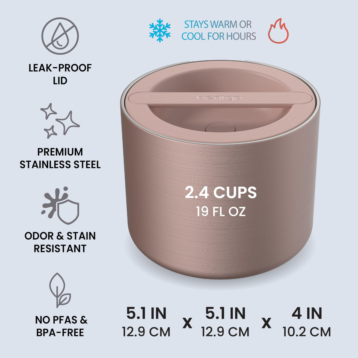 Bentgo vacuum-sealed lid demonstrates leak-proof transport for soups