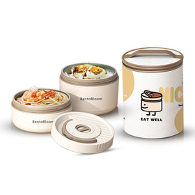 BentoBloom bento box adult round stackable 450ml-600ml for work meals