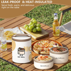 BentoBloom microwave-safe containers for quick reheating