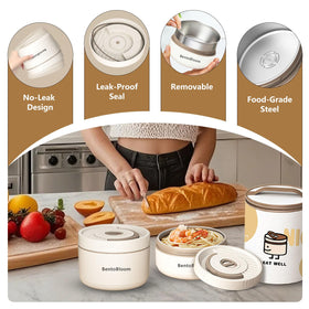 BentoBloom insulated carry bag preserves hot or cold meals during commutes