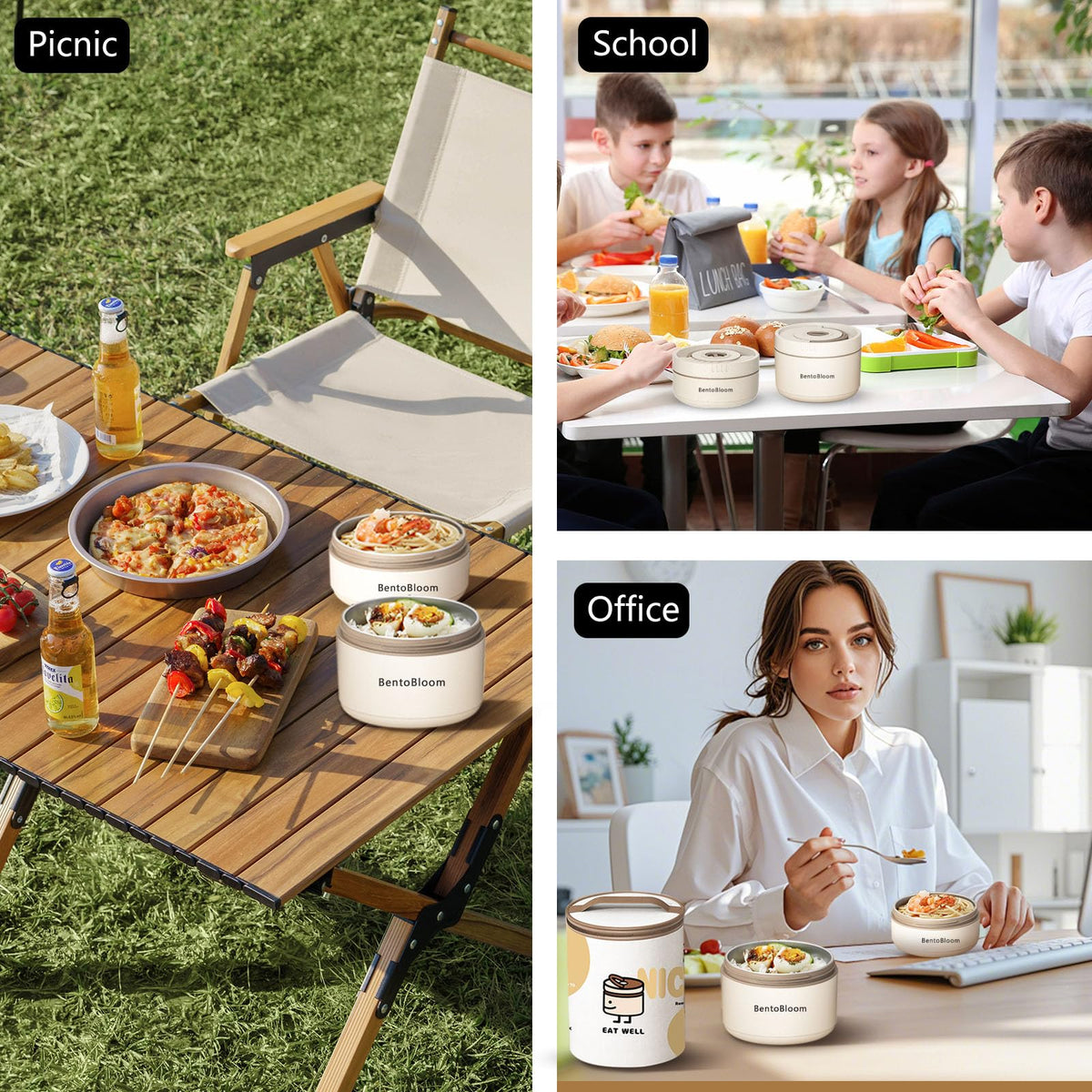 BentoBloom leak-proof clips prevent spills in transit