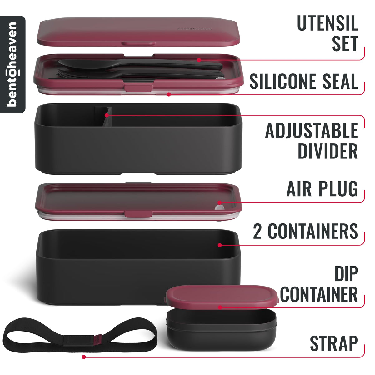 Bentoheaven BPA-free materials ensure safe, fresh meals at home or on the go.