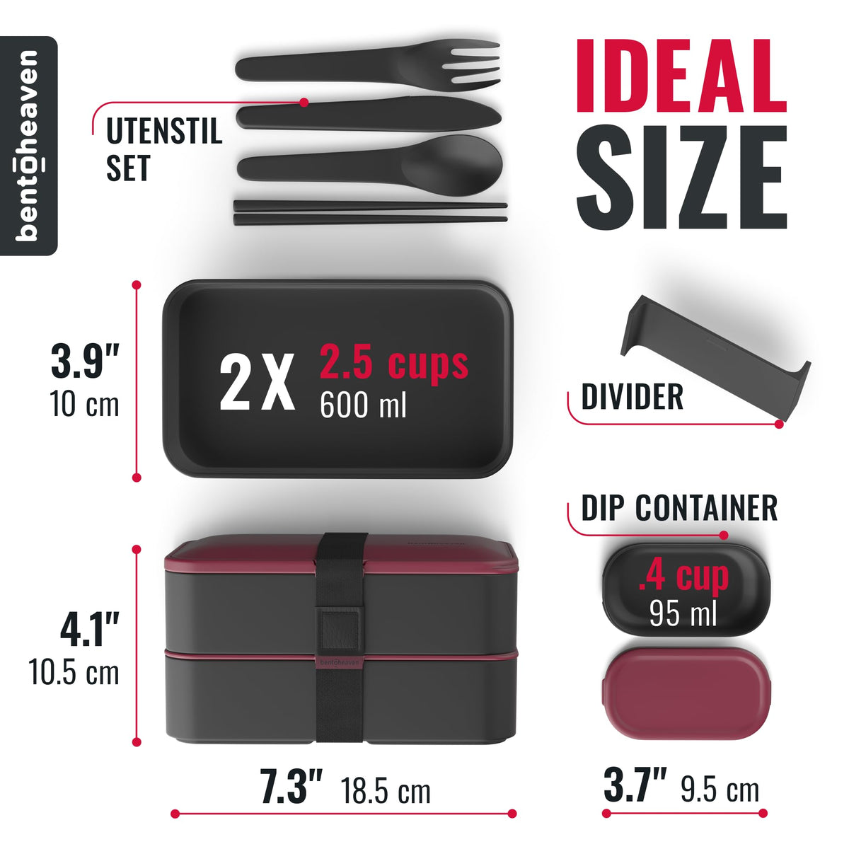 Bentoheaven microwave and dishwasher safe for quick reheating and easy cleaning.