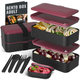 Bentoheaven premium Bento Box showing two compartments for organized meals.