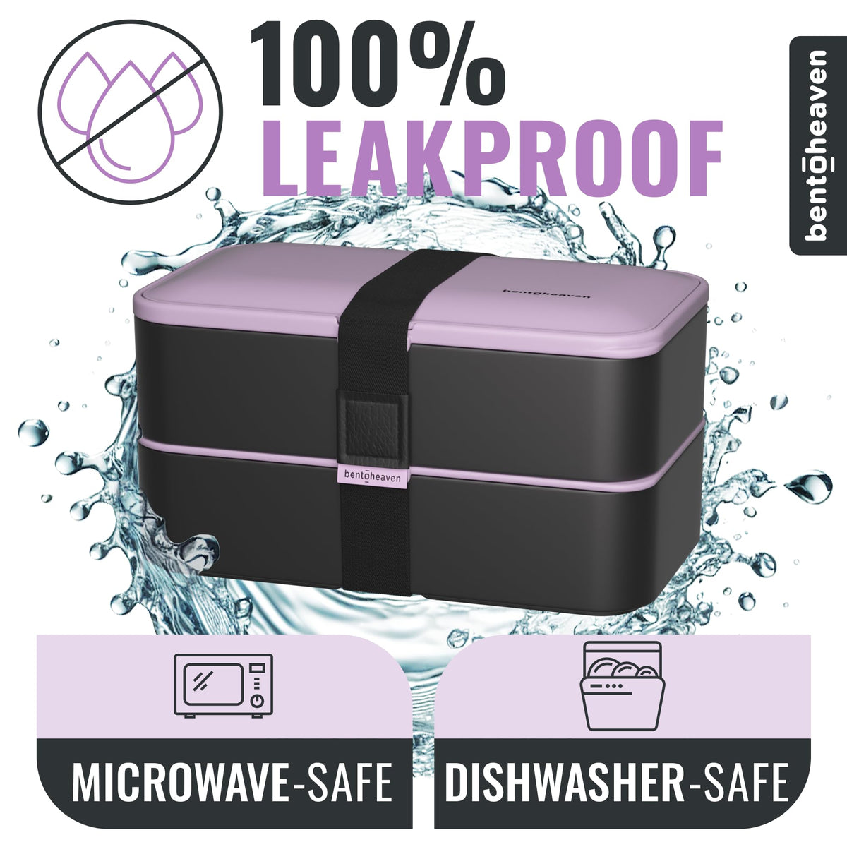 Leak-proof silicone design of Bentoheaven lunch box for secure transport