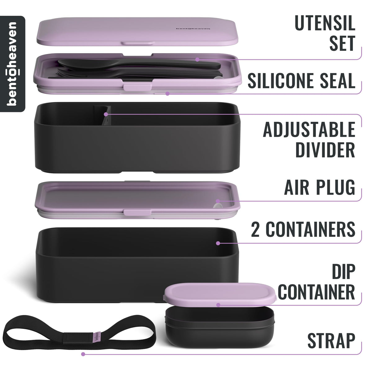 Sealed lids and air vent on Bentoheaven box for freshness and easy opening