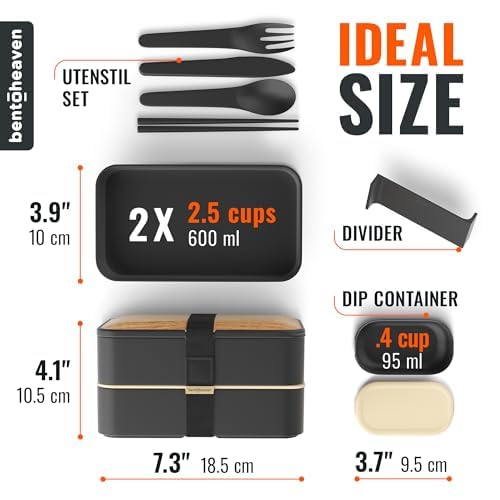 Bentoheaven leakproof lunch box showing silicone seals and air vent plug