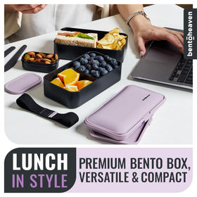 Bentoheaven two-stack compartments visible for organized portions during meals