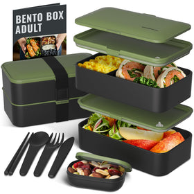 Bentoheaven Premium Bento Box with two stackable compartments for organized meals
