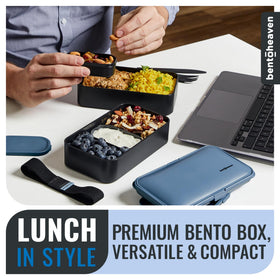 Bentoheaven premium bento box with built-in air vent for easy opening.