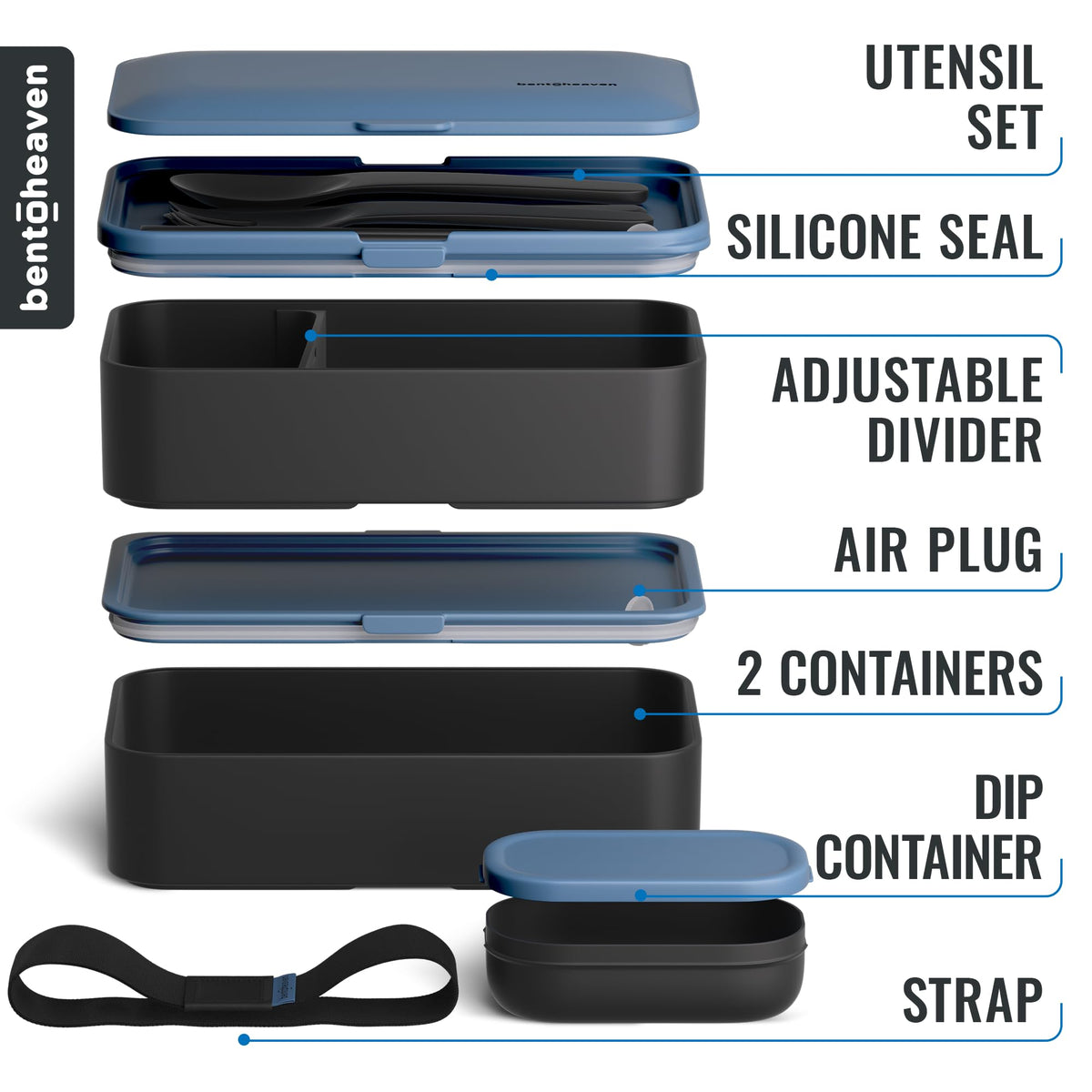 Bentoheaven bento box is dishwasher and microwave safe for quick cleanup.