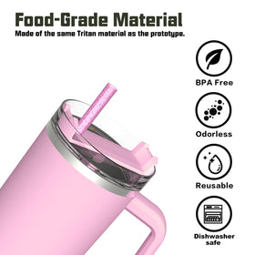 Beonsky plastic straw, dishwasher safe for effortless at-home cleaning.