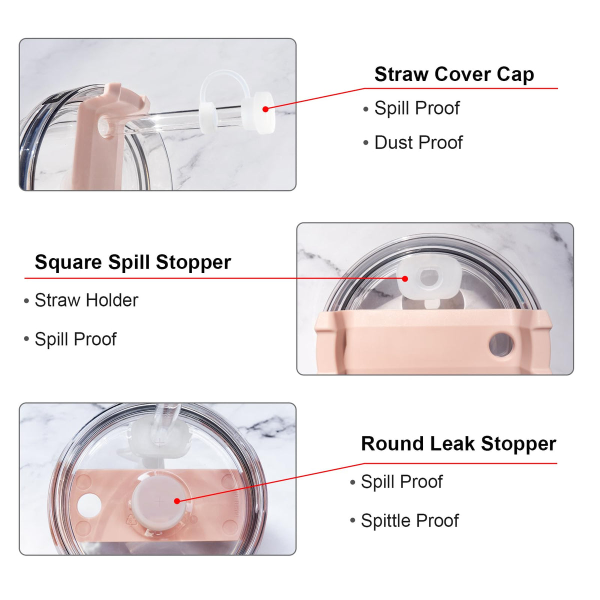 Beonsky green leak-proof plug blocks leaks and keeps beverages cooler.