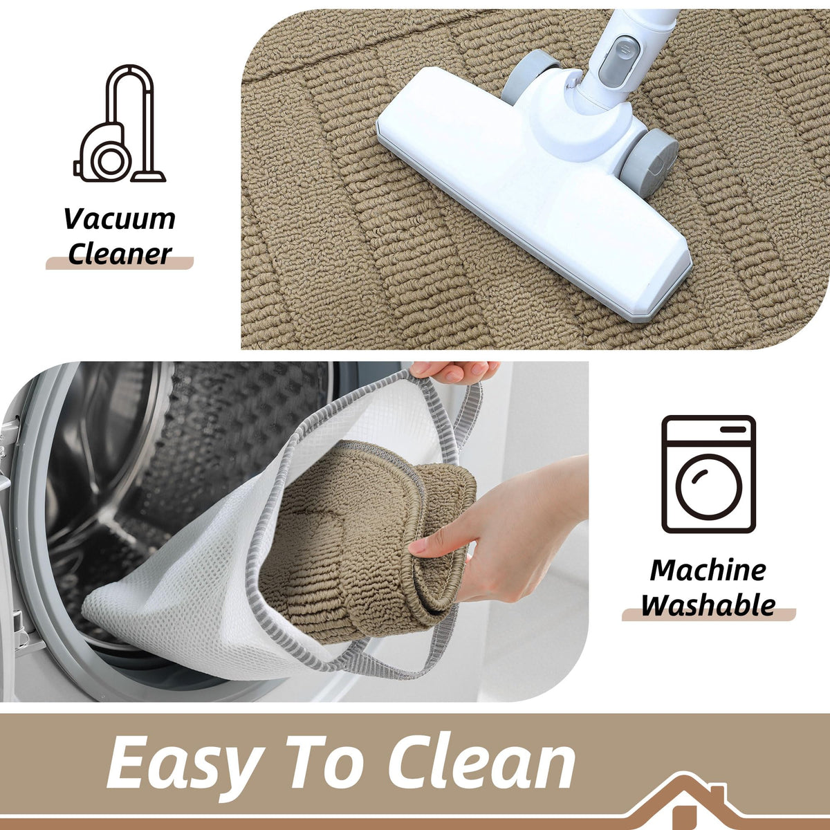 BEQHAUSE dirt-scraping texture helps remove grit before it spreads indoors.
