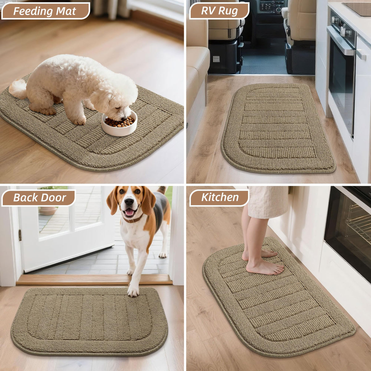 BEQHAUSE versatile kitchen mat great for sink, counters, and entryways.