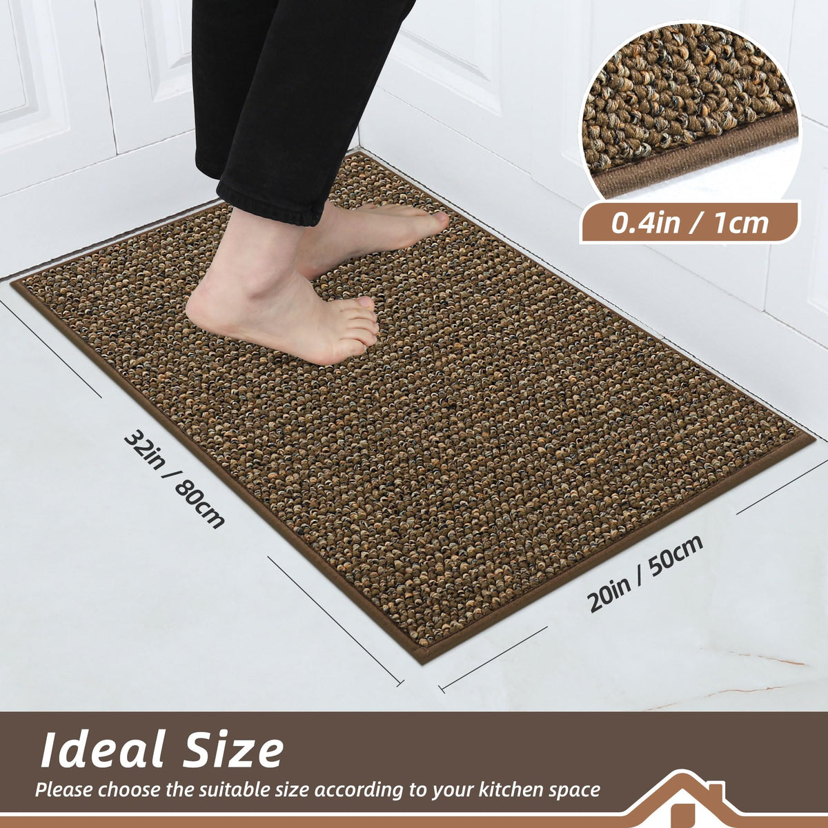 BEQHAUSE non-slip mat helps keep floors safe on slick surfaces.