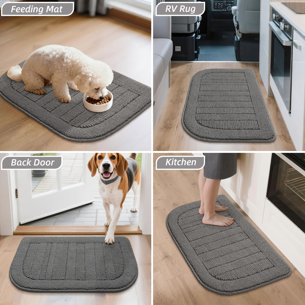 BEQHAUSE kitchen mat offers a safe surface for kids and pets