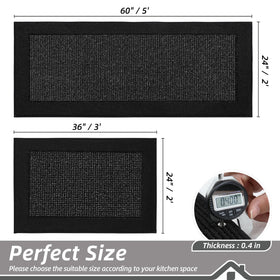 BEQHAUSE kitchen rug 24x60 absorbent surface protects floors from spills
