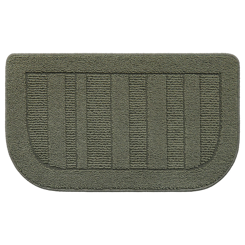 BEQHAUSE anti-slip kitchen rug backing keeps mats secure on tile floors.